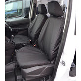 Ford Transit Connect 2014-2018 Driver And Single Passenger Seat Covers (With Armrest) - Pair - Black
